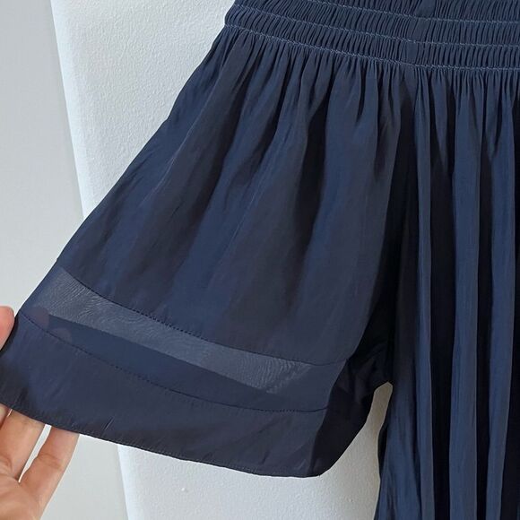 Ramy Brook Jessica Off the Shoulders Mini Dress in Navy Blue XS - Picture 9 of 16